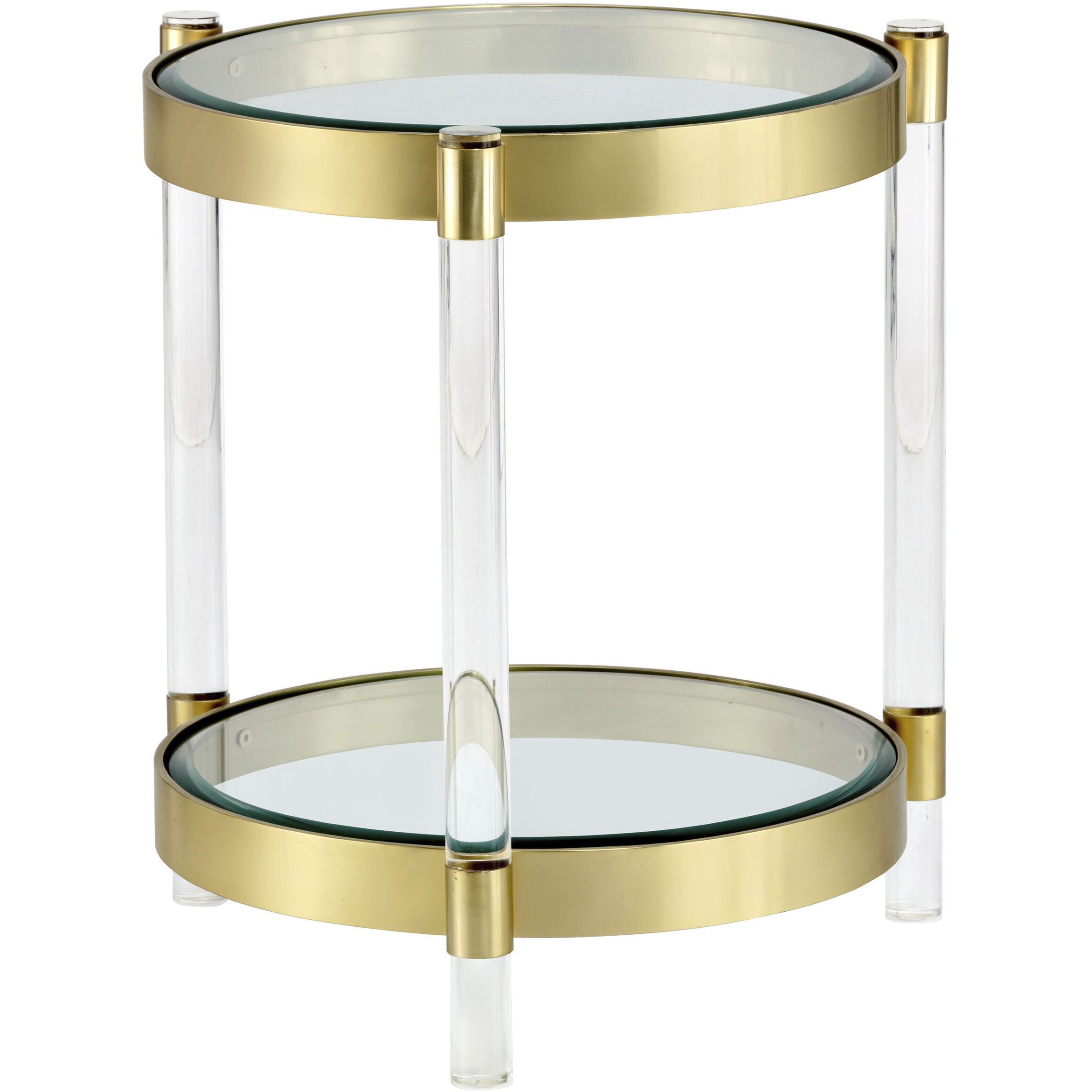 York 21.5 X 19.5 inch Brass End Table